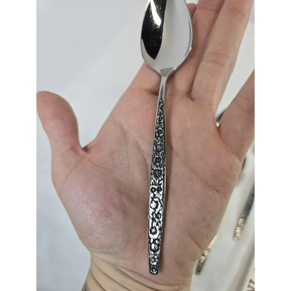 1847 Rogers Bros Flair 1956 Silverplate Teaspoons Lot of 7 International